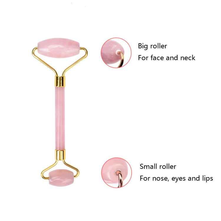 Cuarzo Rosa Roller Doble Punta